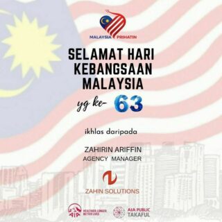 Selamat Hari Merdeka Malaysiaku tercinta ♥️ 
#merdekamindamerdekajiwa 
#aiapublictakaful 
#zahinsolutionswisesolutions