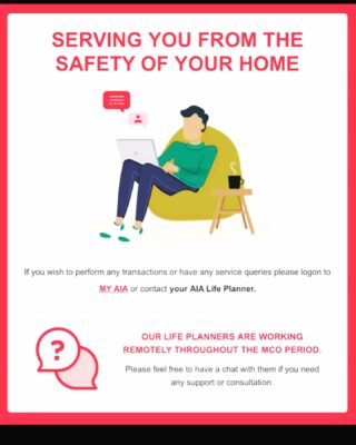 Yes we are! Business as usual! Tq to technology. New applications also can be done remotely. 
#kitajagakita
#staysafe
#AIAPublicTakaful 
#ZahinSolutionsWiseSolutions