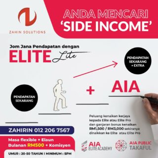 Multiple income stream is vital to secure continuity of income despite pandemic or MCO. Let’s explore what second income stream can do for you. 
#kerjakosong
#kerjaparttime 
#aiapublictakaful 
#zahinsolutionswisesolutions