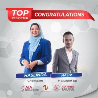 Congrats to Haslinda & Nasir! 

We are highly recruiting positive and ambitious people to join our team. Let us guide u to SUCCESS!

#joinus
#0122067567
#aiapublictakaful 
#zahinsolutions